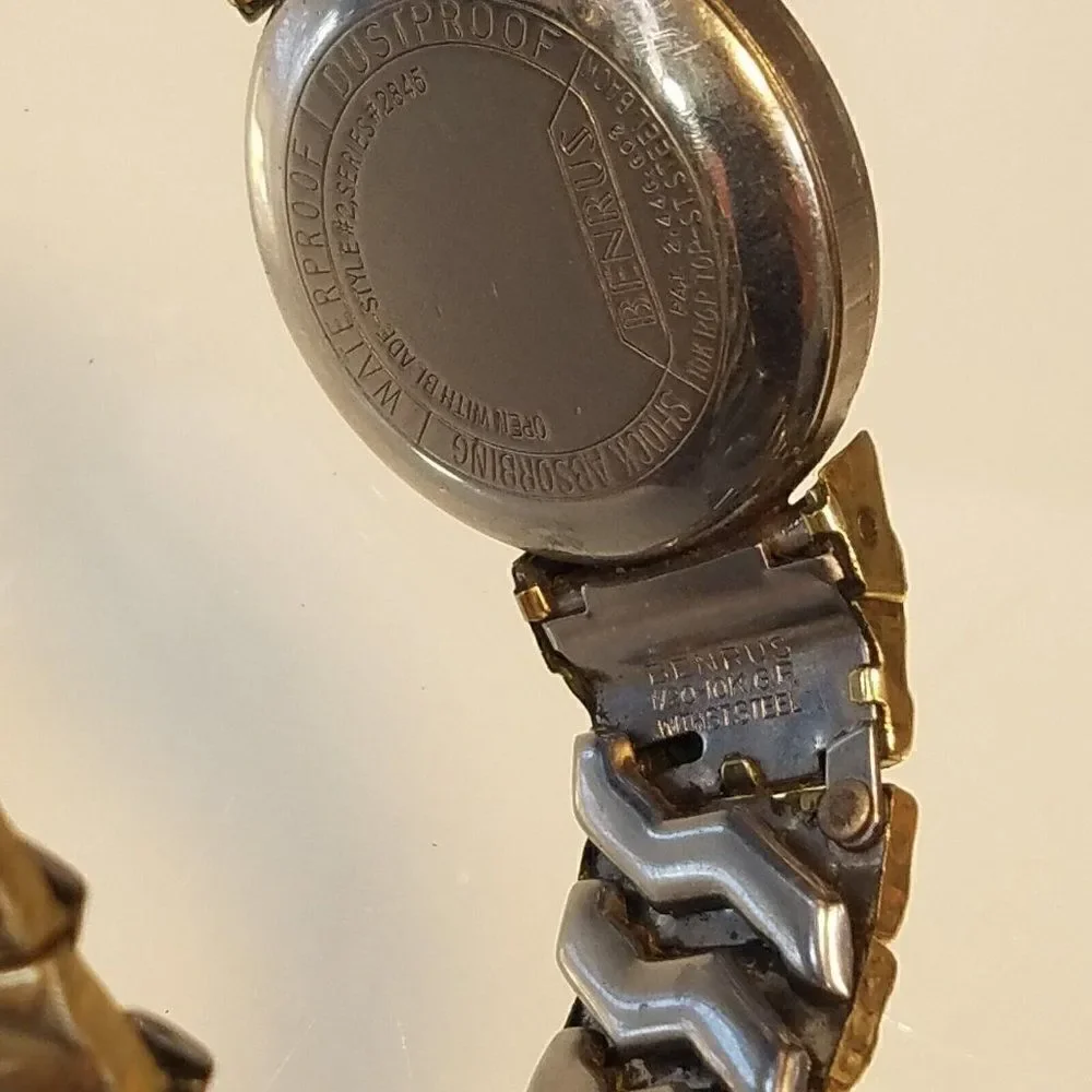 Benrus Swiss DR 23 AXZ Pat 2446603 Watch 17 Jewel 10K RGP For Restoration Parts
